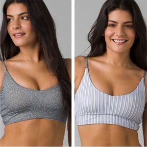 PRANA NWT WILLOW FALLS REVERSIBLE BRALETTE BIKINI SWIM TOP IN ARMY SPOTS